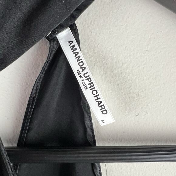 Amanda Uprichard Top Black 100% Silk Queen High Neck Tank Size M - Picture 4 of 7